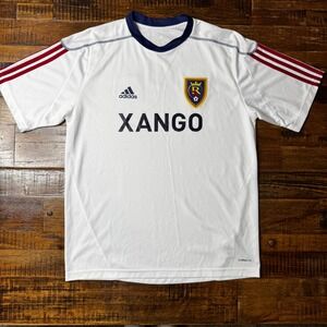 Adidas Real Salt Lake Xango Soccer Jersey White Mens Large #30 Climalite MLS